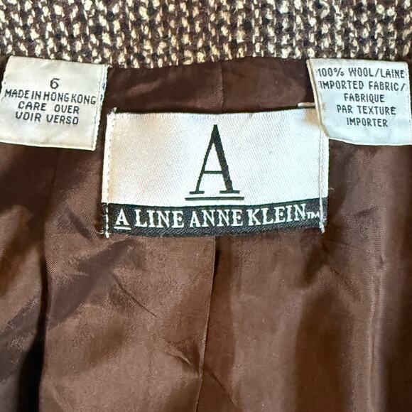 A Line Anne Klein Women's Brown Wool Vest Button Down Women's Size 6 Vintage 90s - Picture 7 of 11